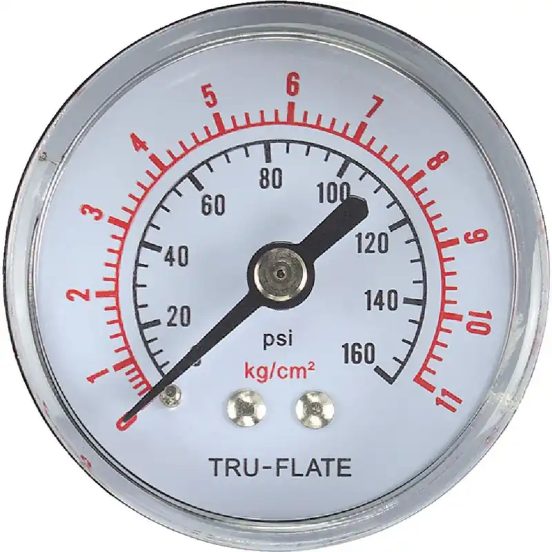 Tru-Flate 24-803 Back Mount Pressure Gauge