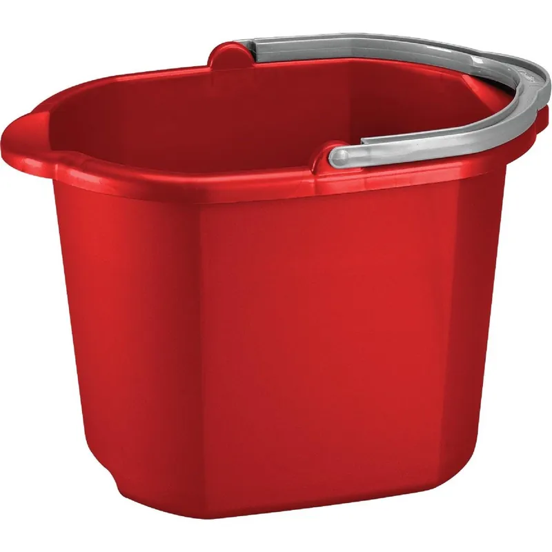 Sterilite 11215806 16 Qt. Red Dual Spout Bucket