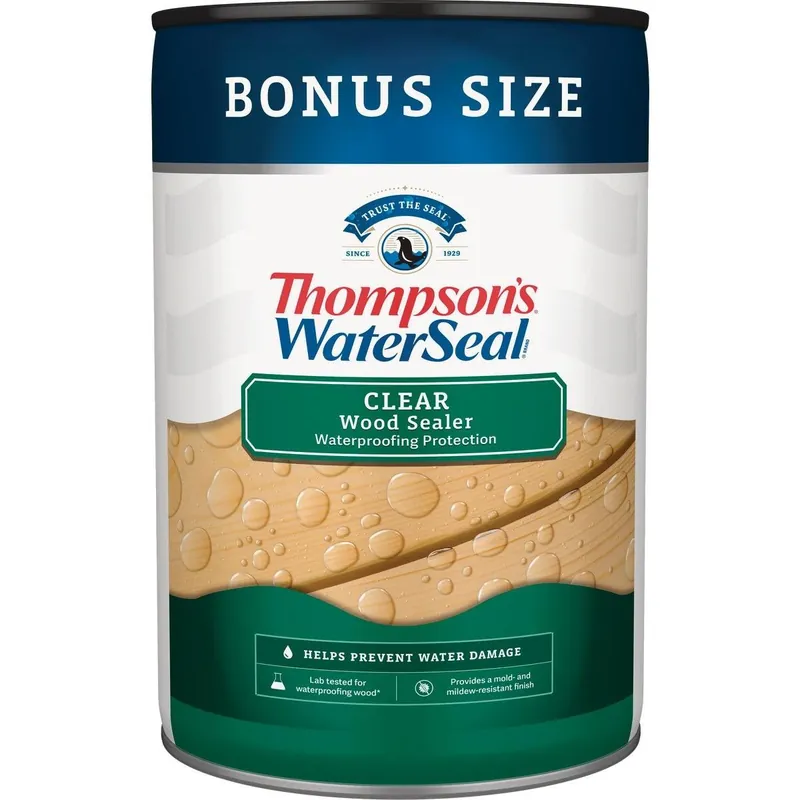Thompsons TH.090001-06 WaterSeal Waterproofing VOC Compliant Wood Protector Clear 6 Gal.