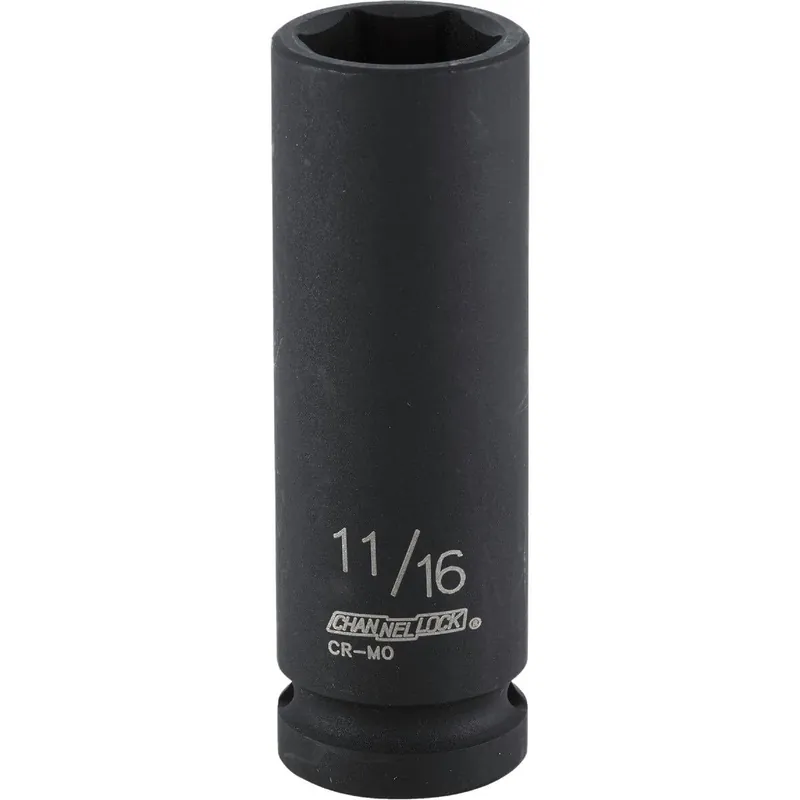 Channellock 313300 1/2 In. Drive 11/16 In. 6-Point Deep Standard Impact Socket