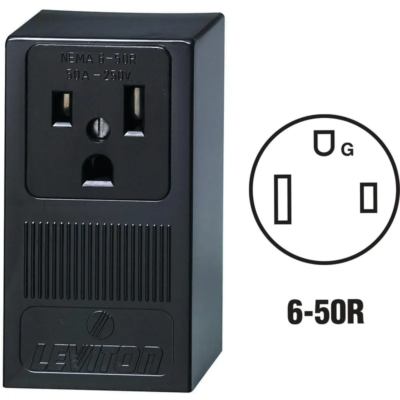 Leviton R20-05378-P00 Welder Power Outlet 50A Surface Mount
