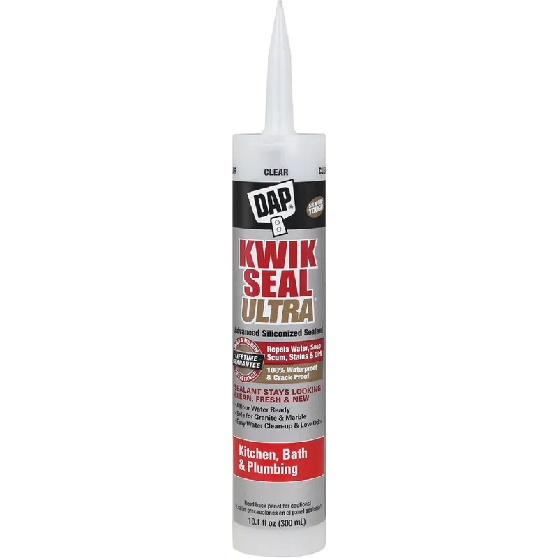 DAP 18898 KWIK SEAL ULTRA 10.1 Oz. Clear Kitchen & Bath Silicone Sealant