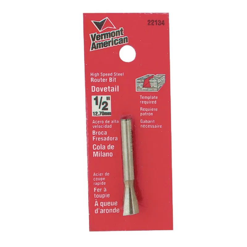 Vermont American 23114 Carbide Dovetail Bit 1/2 In.
