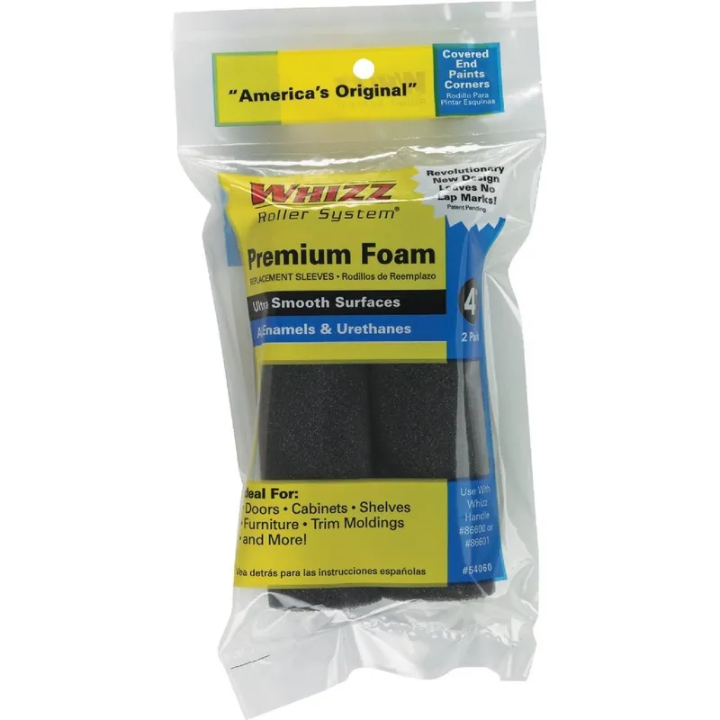 Whizz 54060 Mini Foam Roller Cover 4 In. x 1/4 In. (2-Pack) Replacement MPN
