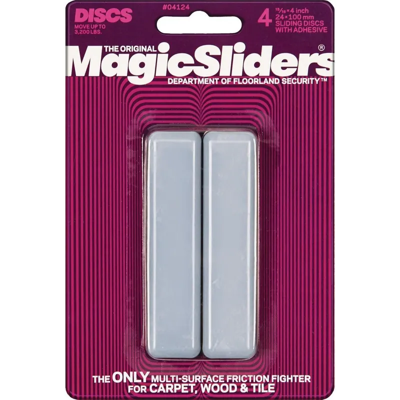 Magic Sliders 04124 Rectangle Self Adhesive Furniture Glide (4-Pack)