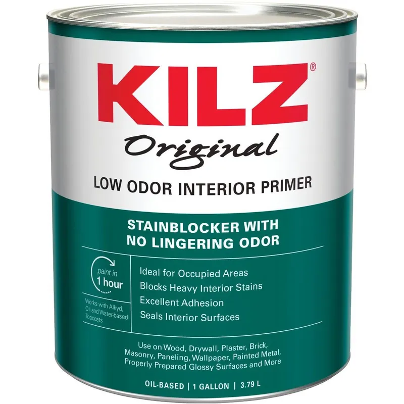 KILZ 10041 Kilz Original Low Odor Oil-Based Interior Primer Sealer Stainblocker White 1 Gal.