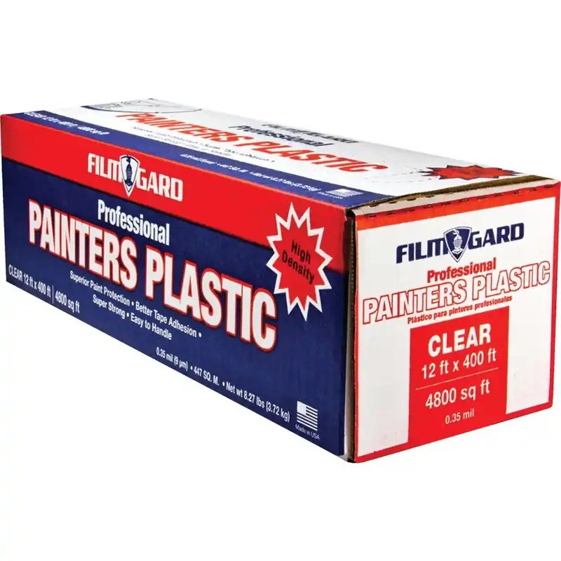 Film Gard 626263 Film Gard 12 Ft. x 400 Ft. .35 mil High-Density Painter's Plastic Drop Cloth