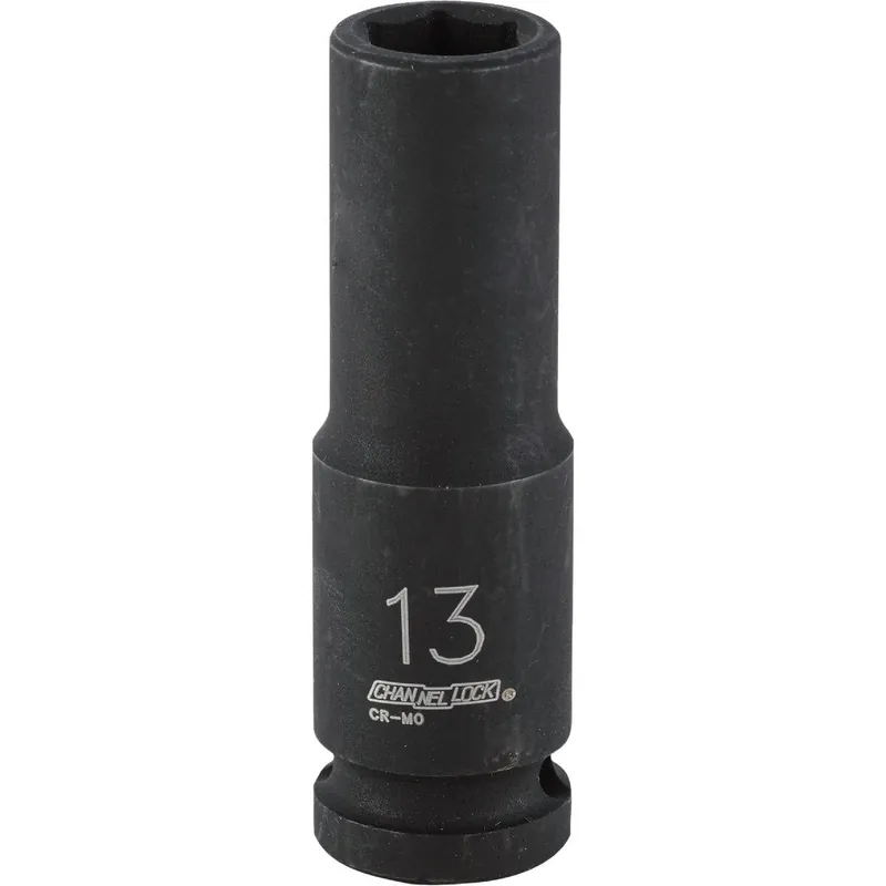 Channellock 302900 1/2 In. Drive 13 mm 6-Point Deep Metric Impact Socket