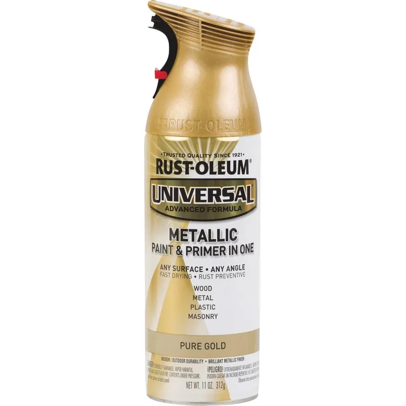 Rust-Oleum 245221 Universal 11 Oz. Metallic Pure Gold Paint