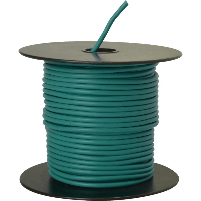 ROAD POWER 56421923 100 Ft. 14 Ga. PVC-Coated Primary Wire Green