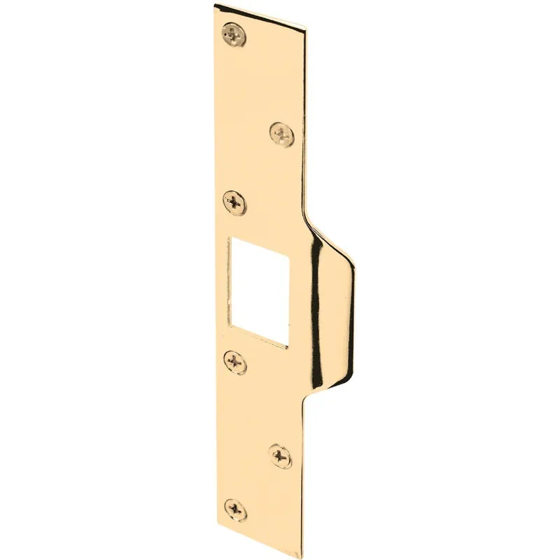 Defender Security U9426 Polished Brass 1-1/4 In. Lip Security Strike Plate