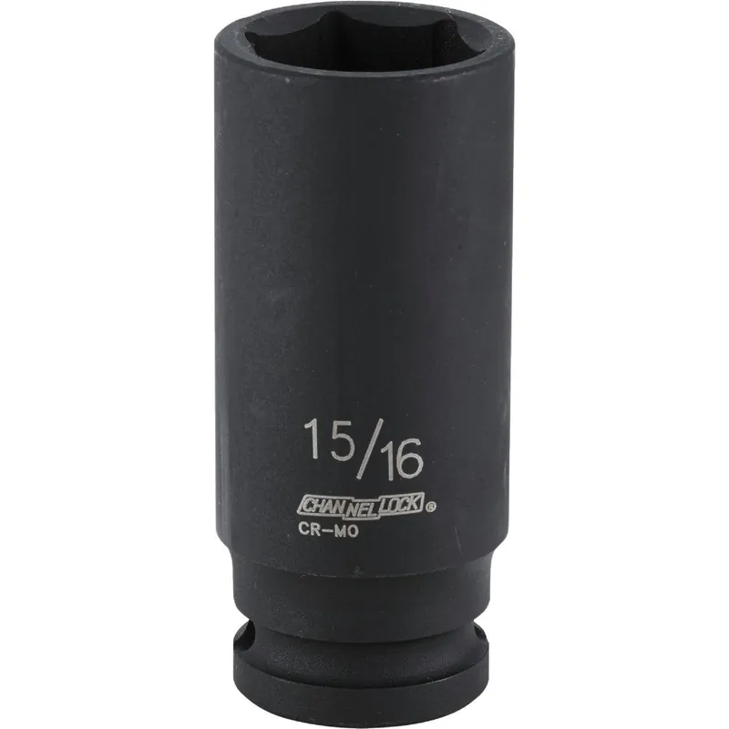 Channellock 313343 1/2 In. Drive 15/16 In. 6-Point Deep Standard Impact Socket