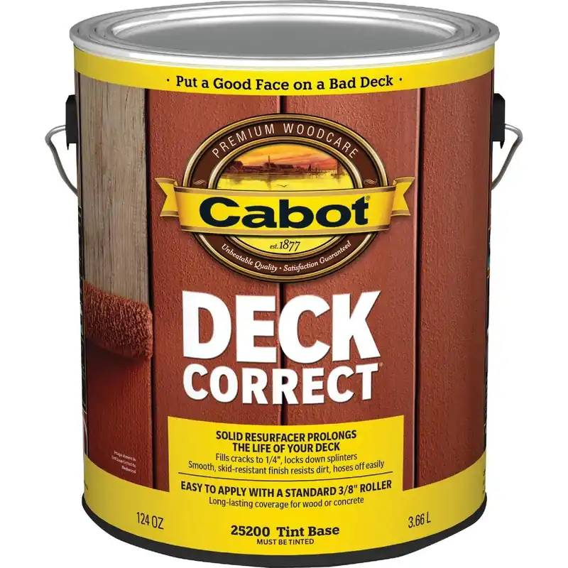 Cabot 140.0025200.007 DeckCorrect Tint Base Wood Deck Resurfacer 1 Gal. Replacement MPN