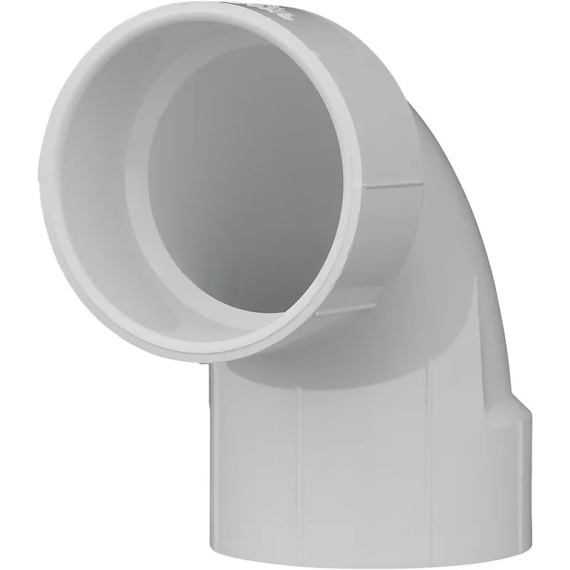 Charlotte Pipe PVC003001200HA 3 In. Schedule 40 90 Deg. Sanitary DWV PVC Elbow (1/4 Bend)