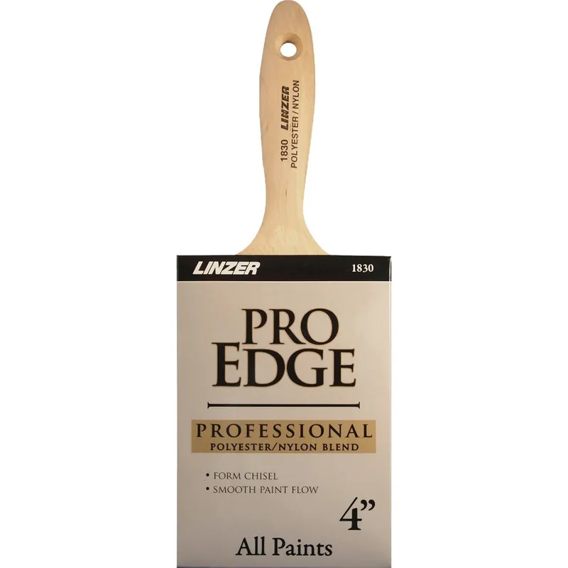 Linzer Products 18300400 Pro Edge 4 In. Flat Wall Paint Brush