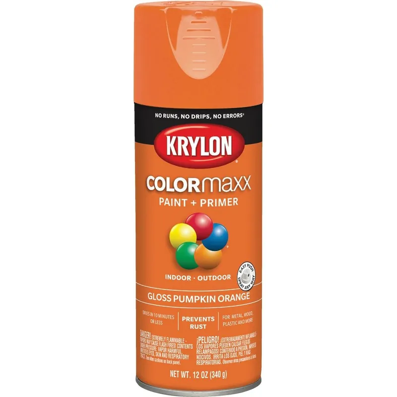 Krylon K05532007 ColorMaxx 12 Oz. Gloss Spray Paint Pumpkin Orange