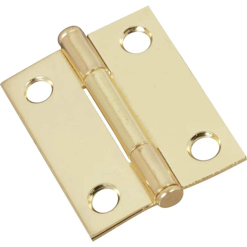 National N146639 2 In. Brass Full-Inset Pin Hinge 2-Pack