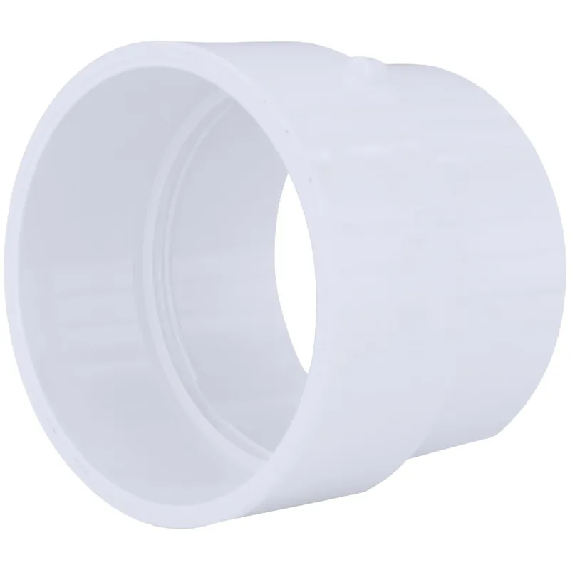 Charlotte Pipe PVC001171000HA 4 In. Hub x 4 In. Hub Schedule 40 DWV PVC Adapter Coupling