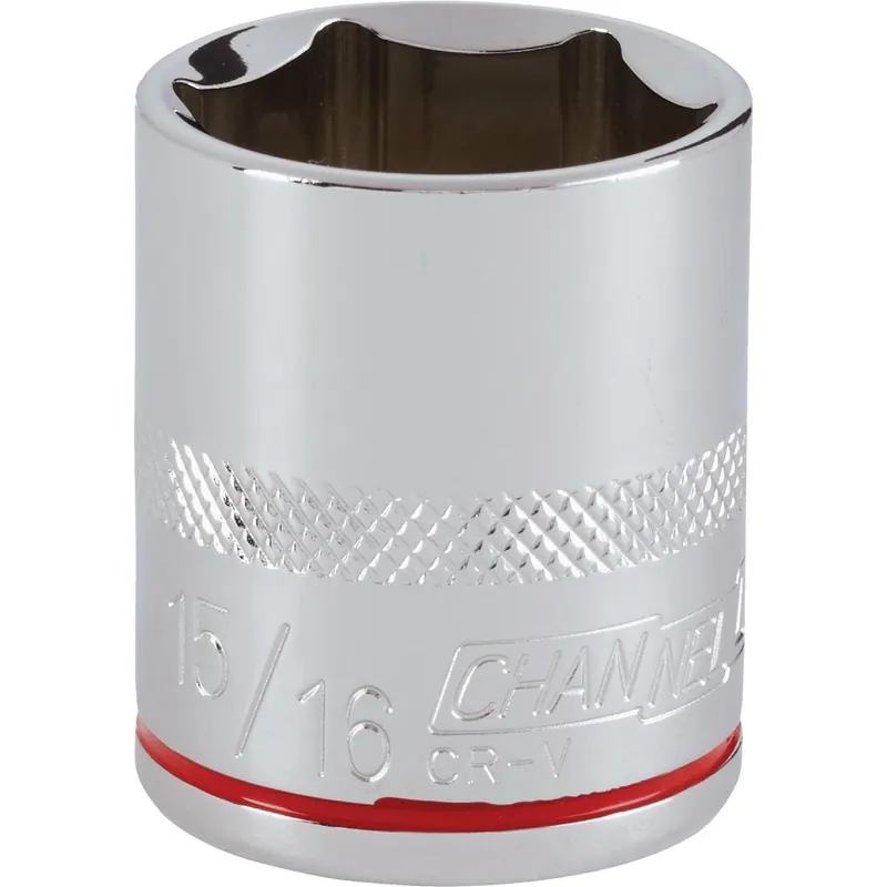Channellock 302776 1/2 In. Drive 15/16 In. 6-Point Shallow Standard Socket