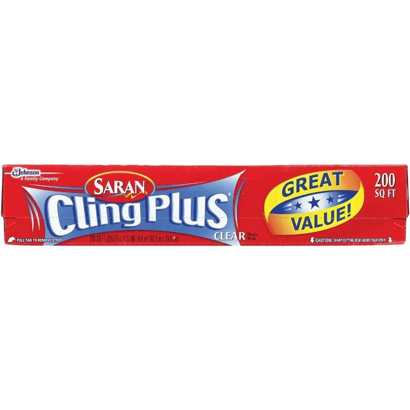 Ziploc 00202 Saran Cling Plus Plastic Food Wrap 200 Sq. Ft.