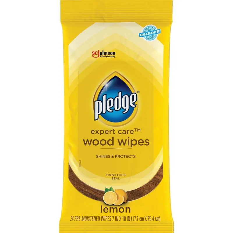 Pledge 72807 Expert Care Lemon Furniture Polish Wipes 24-Count