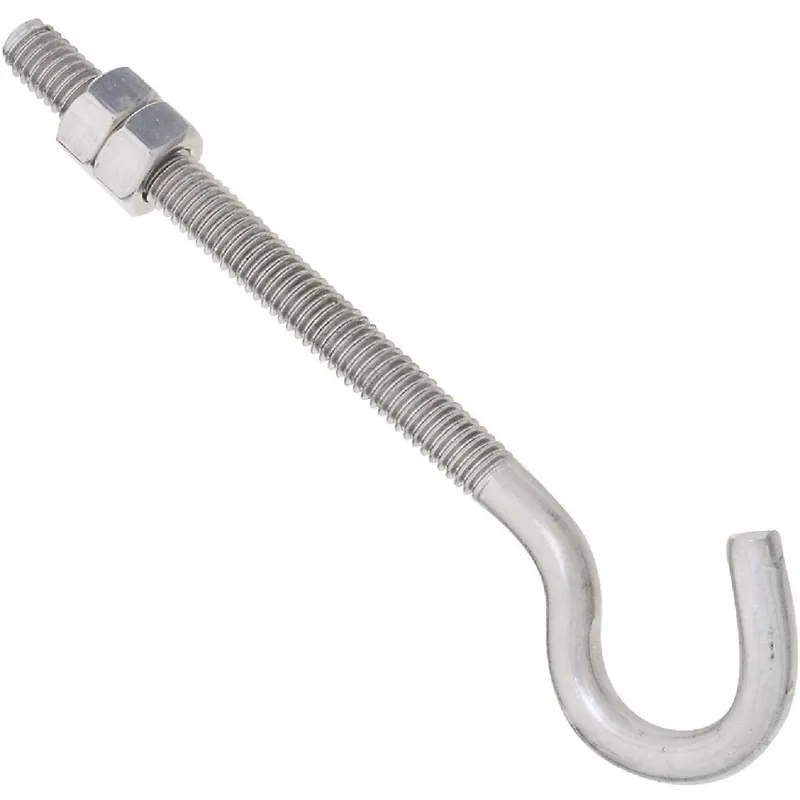 National N221713 Stainless Steel Hook Bolt with Hex Nuts