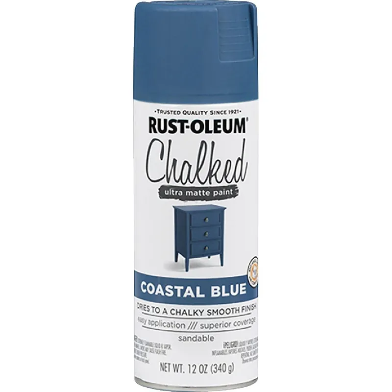 Rust-Oleum 302598 Coastal Blue Chalked 12 Oz. Ultra Matte Spray Paint