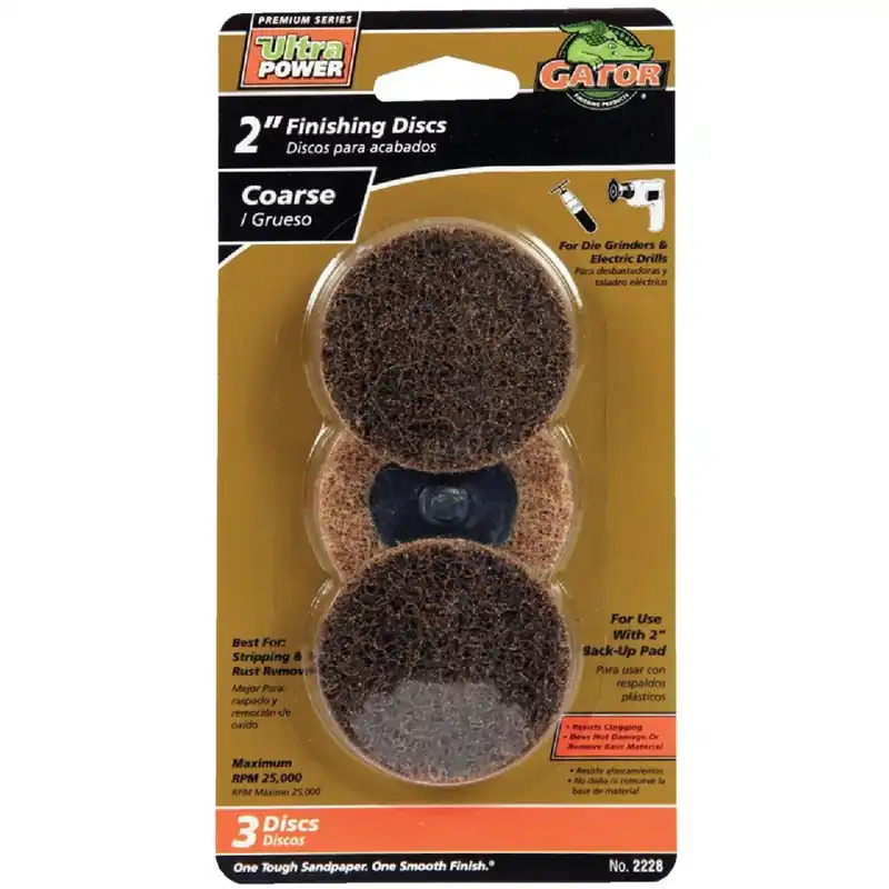 Gator 2228 Surface 2 In. Coarse Finishing Surface Conditioning Sanding Disc (3-Pack)