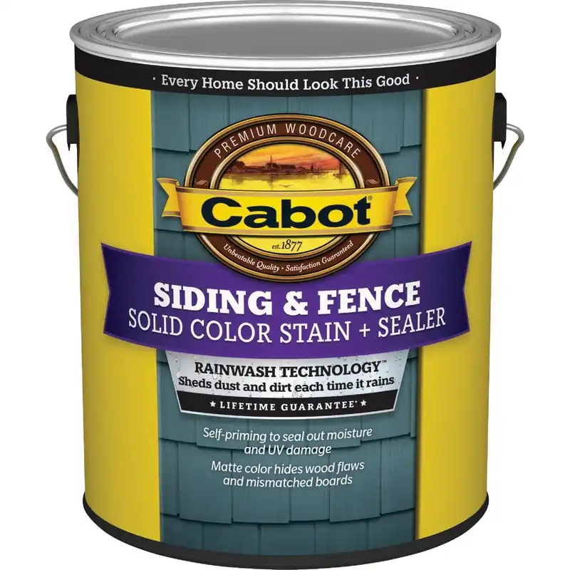 Cabot 140.0000806.007 Solid Color Acrylic Siding & Fence Exterior Stain Neutral Base 1 Gallon