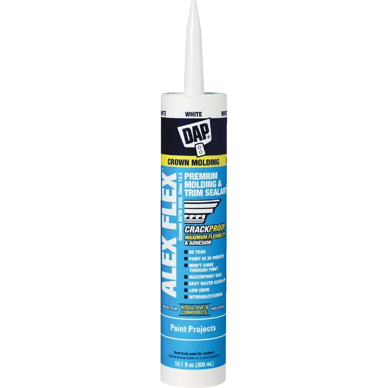 DAP 18542 DAP Alex Flex 10.1 Oz. Premium Molding & Trim Acrylic Latex Sealant, White