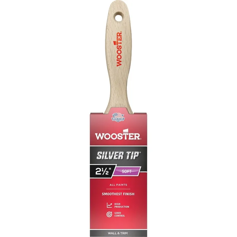 Wooster Brush 5222-21/2 Wooster SILVER TIP 2-1/2 In. Flat Varnish And Paint Brush