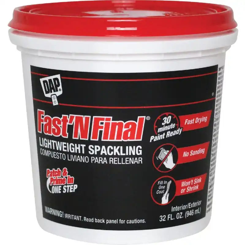 DAP 12142 Fast 'N Final 32 Oz. Lightweight Latex Patch & Prime Spackling