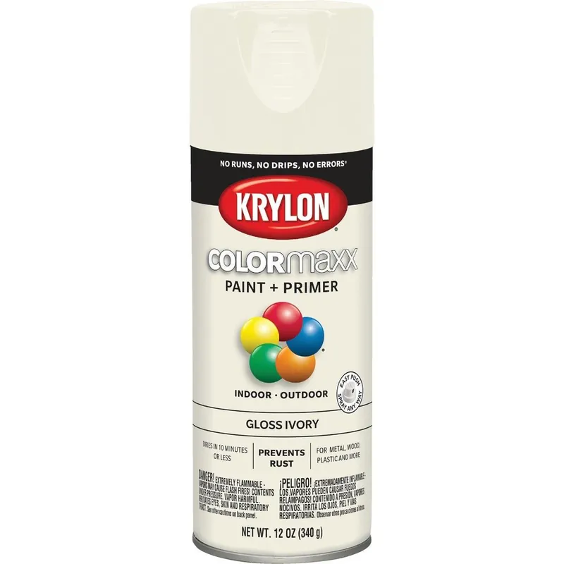 Krylon K05524007 ColorMaxx 12 Oz. Gloss Spray Paint Ivory
