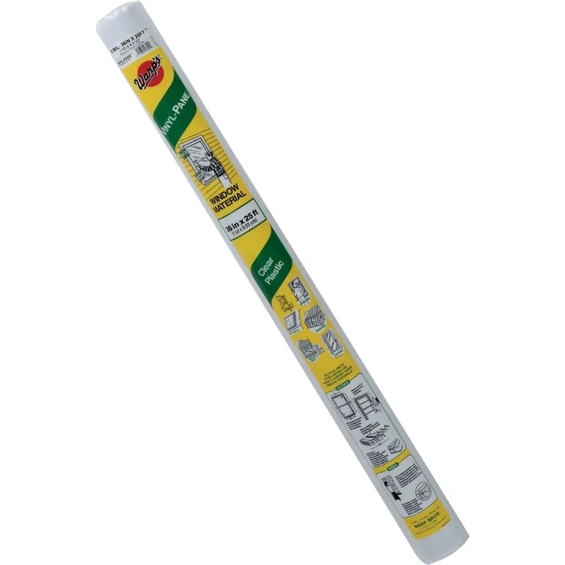 Warp's 8VP-36P Vinyl-Pane 36 In. X 25 Ft. X 8 Mil. Clear Vinyl Sheeting
