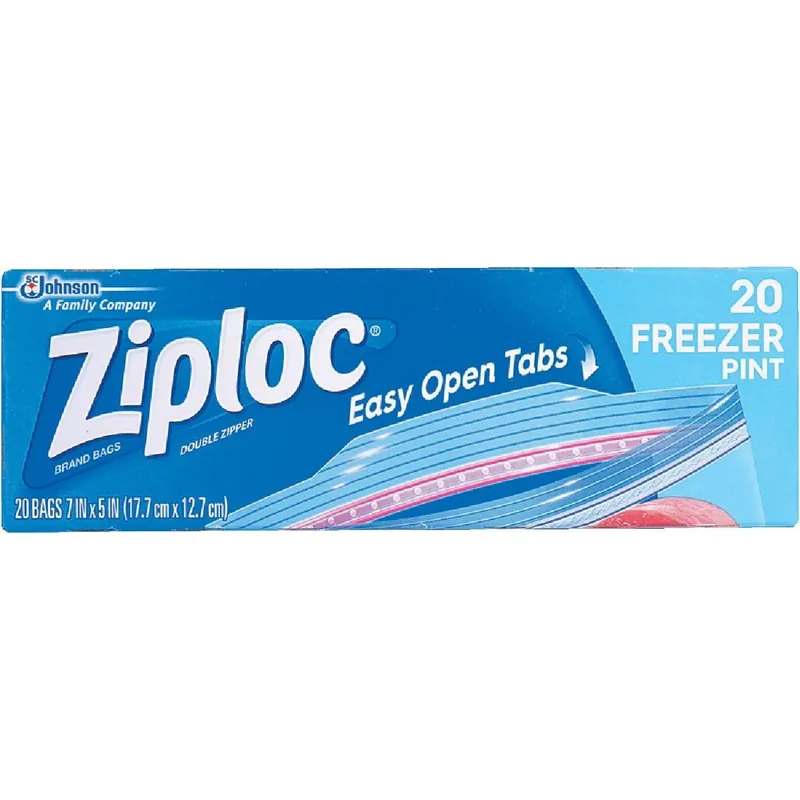Ziploc 00399 1 Pt. Double Zipper Freezer Bag (20-Count)