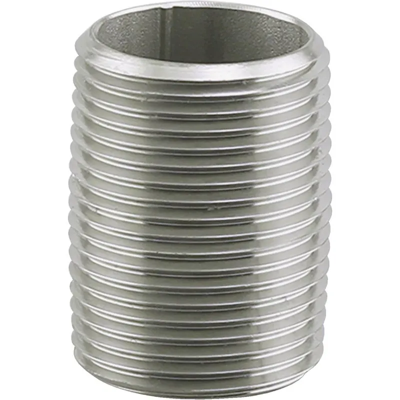PLUMBEEZE U2-SSN-07 3/4 In. MIP x Close Stainless Steel Nipple
