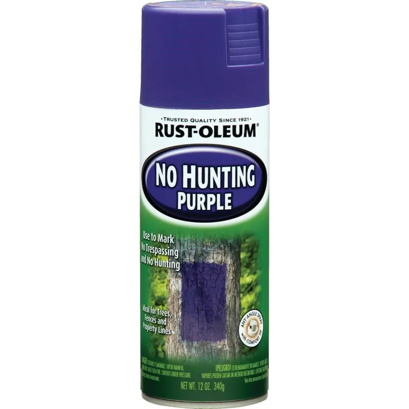 Rust-Oleum 270970 No Hunting Purple Spray Paint 12 Oz. Flat