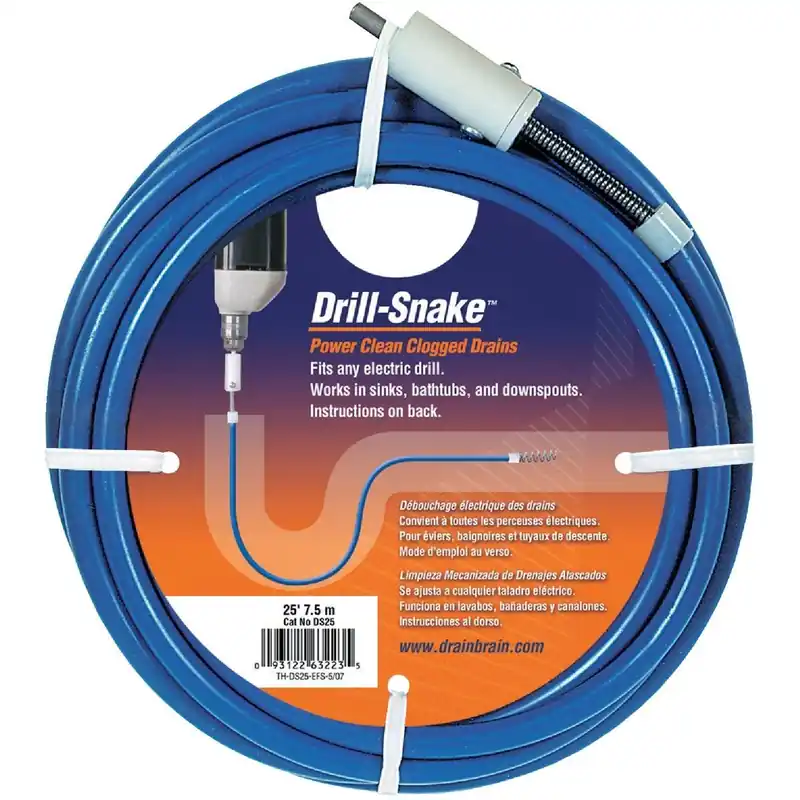 General Wire DS25 Plastic Drill Drain Auger 25 Ft. L.
