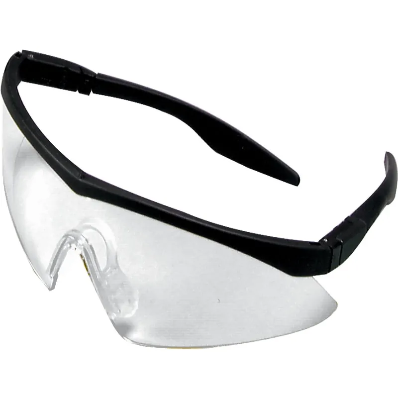Safety Works 10021259 Straight Temple Black Frame Safety Glasses with Anti-Fog Clear Lenses