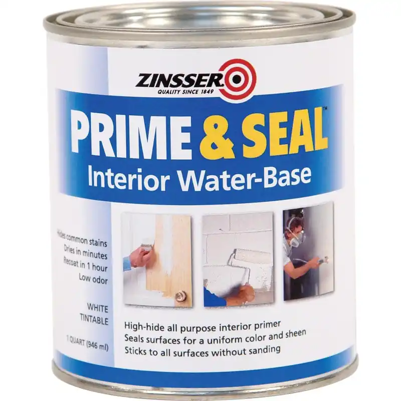 Zinsser 1804 Interior Prime & Seal Water-Based Primer White 1 Qt.