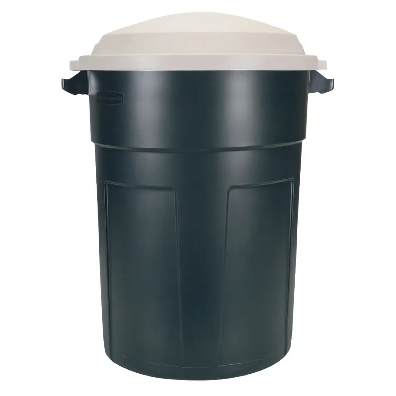 Rubbermaid FG289487EGRN Roughneck 32 Gal. Green Trash Can with Lid