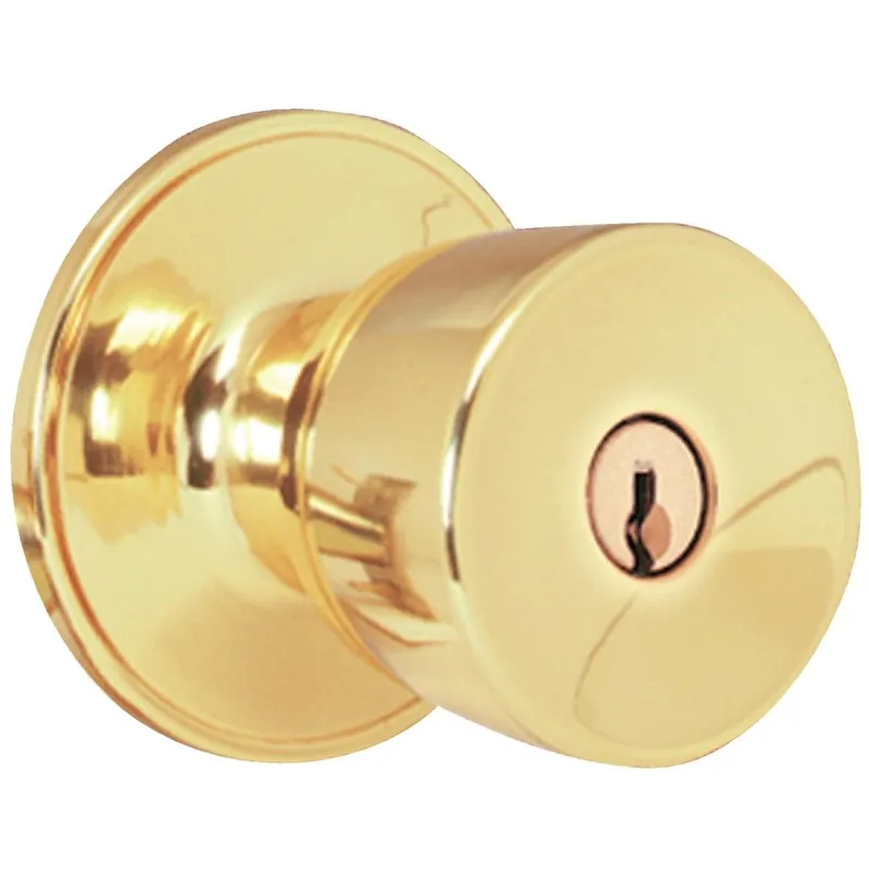 Schlage J54VBYR605 Dexter Bright Brass Entry Door Knob