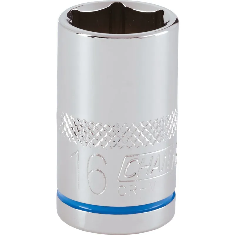 Channellock 302806 1/2 In. Drive 16 mm 6-Point Shallow Metric Socket