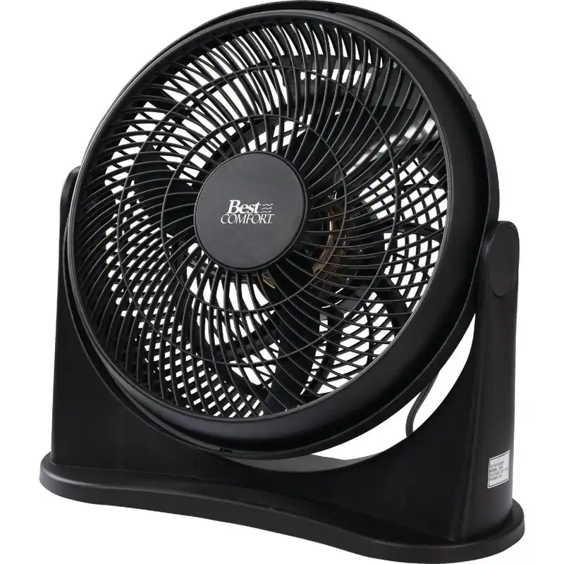 Best Comfort 15650 12 In. 3-Speed Black Floor Fan