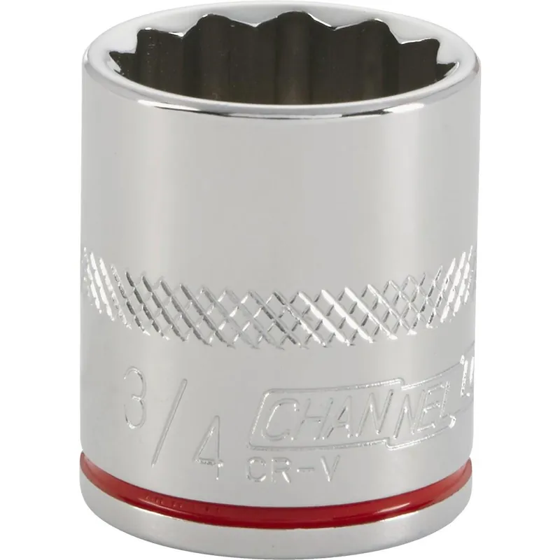 Channellock 304778 3/8 In. Drive 3/4 In. 12-Point Shallow Standard Socket