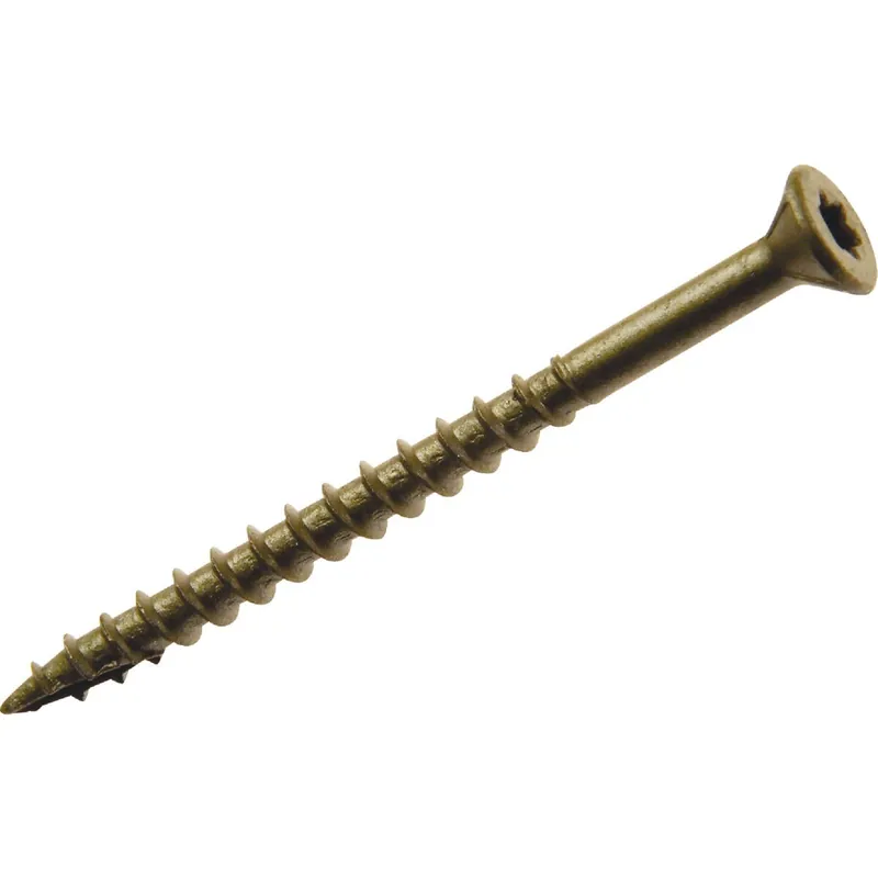 Grip-Rite LP158STGDBK PrimeGuard Plus #8 x 1-5/8 In. Gold Star Wood Deck Screw (25 Lb. Pail)