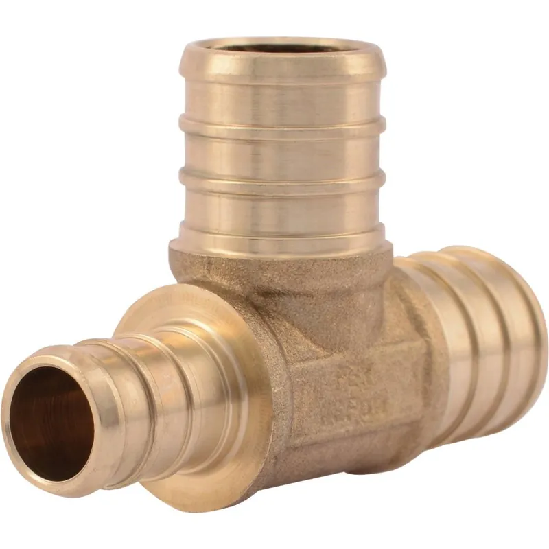 SharkBite UC444LFA 3/4 In. x 1/2 In. x 3/4 In. Barb Reducing Brass PEX Tee