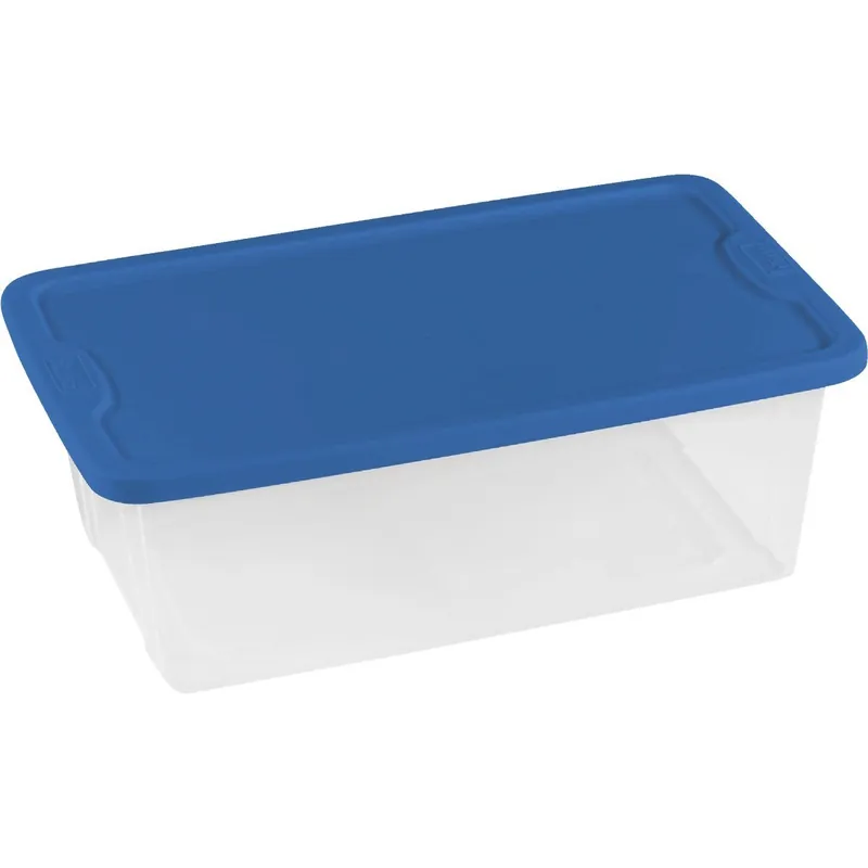 Homz 3206CLBL.10 6 Qt Clear Storage Tote