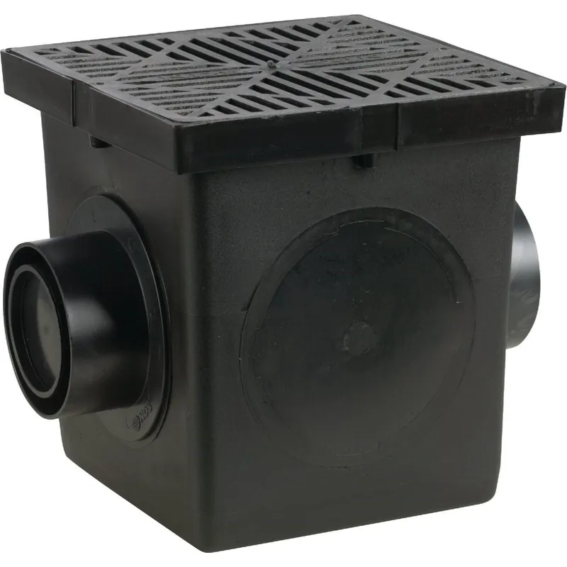 NDS 1200BKITRTL 12 In. x 12 In. Black Square Catch Basin