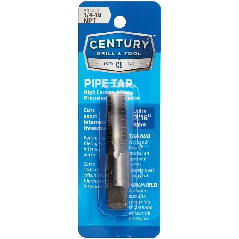 Century Drill Tool 95202 National Pipe Thread Tap 1/4-18 NPT